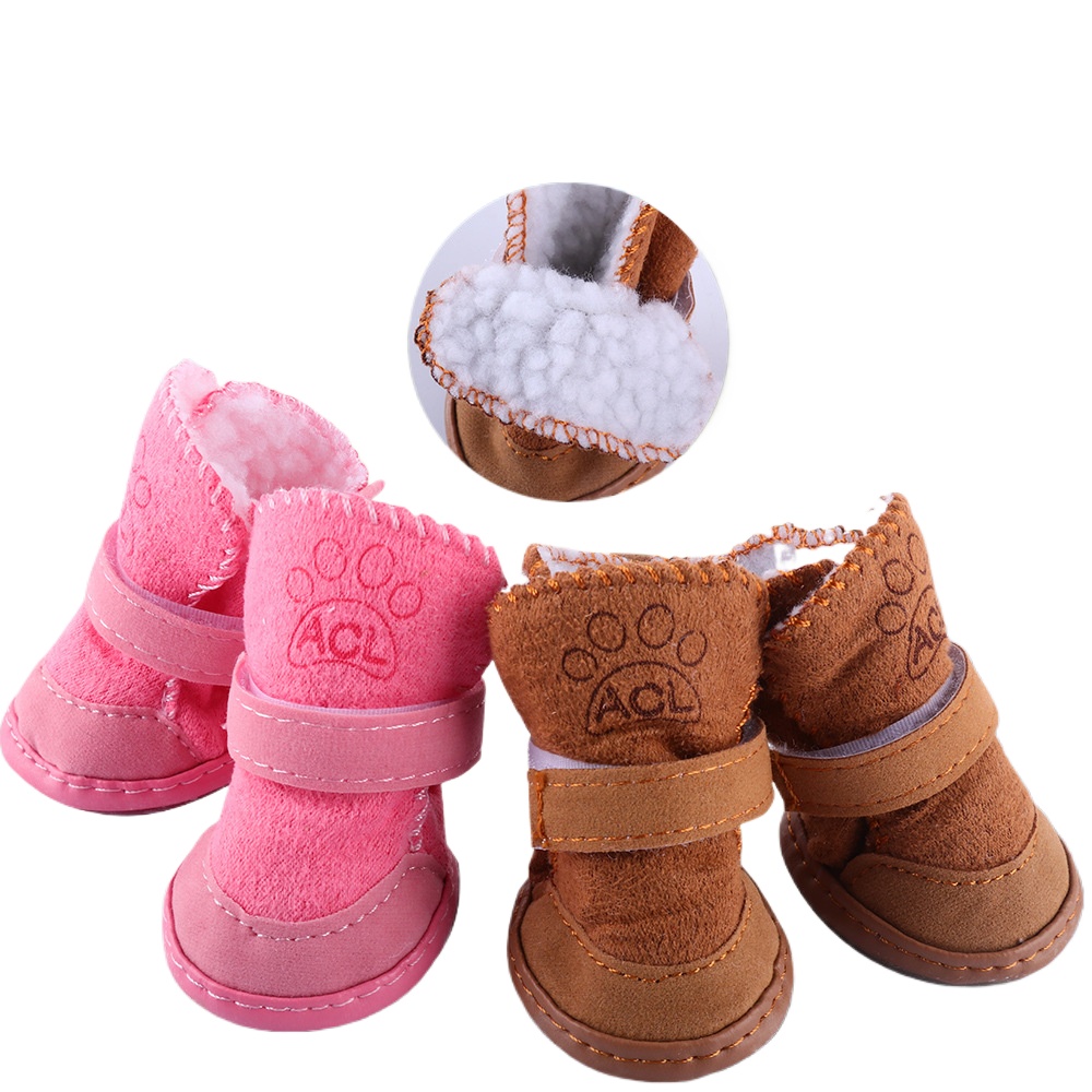 Sneaker Protector - รองเท้าสุนัขแบบอุ่น 4 ชิ้น/ชุด รองเท้าผ้าใบกันลื่น สำหรับสุนัขขนาดเล็กถึงกลาง รองเท้าบู๊ตน่ารักสำหรับสุนัข
