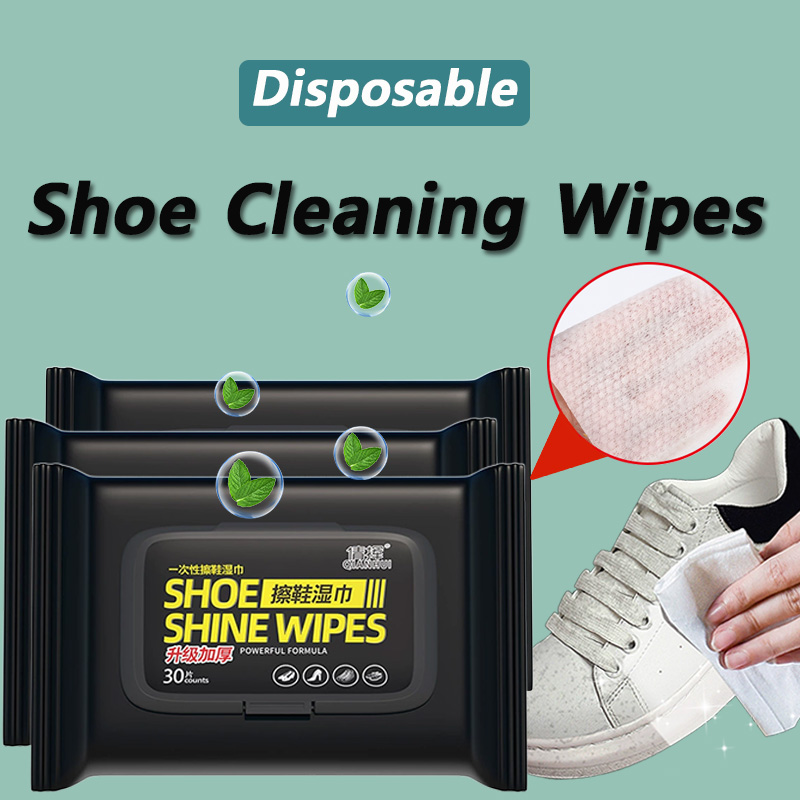 Shoe Cleaner - ทิ้งรองเท้าผ้าเช็ดทําความสะอาดแบบพกพา Express รองเท้า Shine เครื่องมือทําความสะอาดรองเท้า Shine