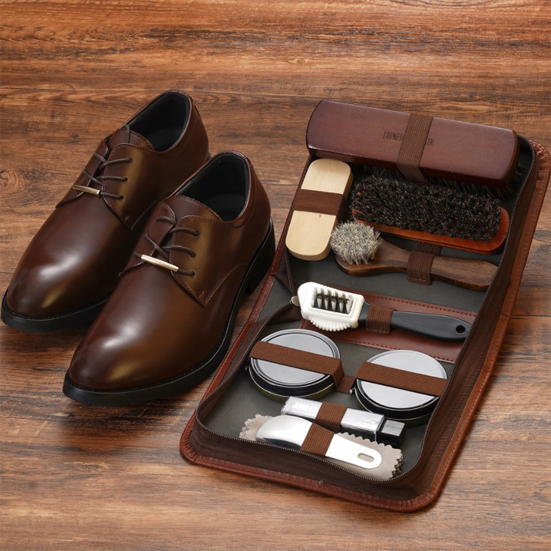 Leather Shoe Polish - ชุดแปรงขัดรองเท้า Horsehair เครื่องมือขัดหนังทำความสะอาดรองเท้าสีขาวชุดซ่อมบำรุงล้างไม้อ่อน