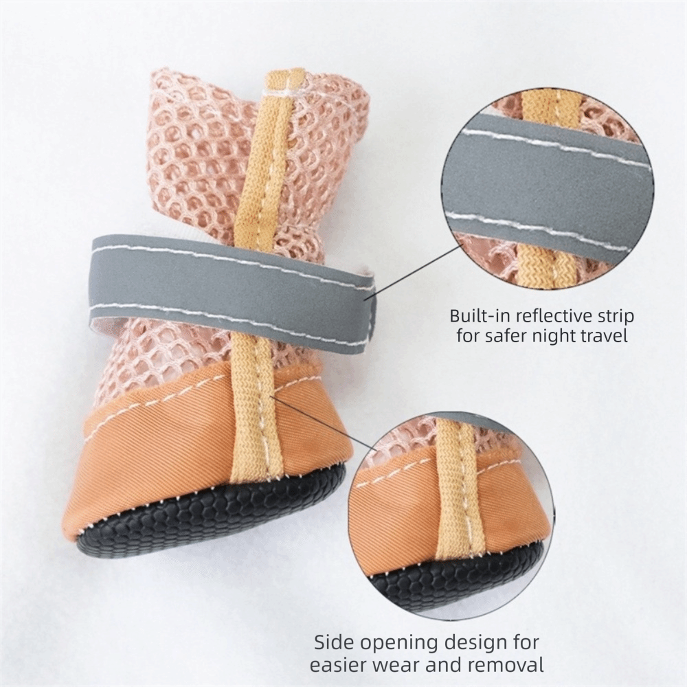 4 ชิ้น/เซ็ต รองเท้าสุนัข รองเท - Sneaker Protector บทวิจารณ์และราคา