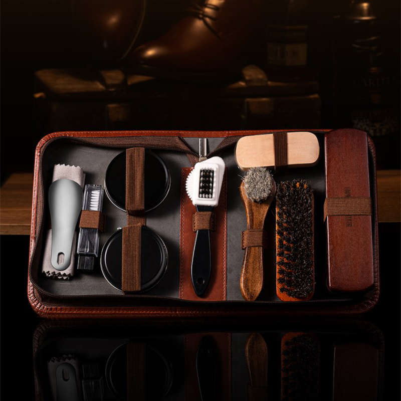 ชุดแปรงขัดรองเท้า Horsehair เค - Leather Shoe Polish บทวิจารณ์และราคา