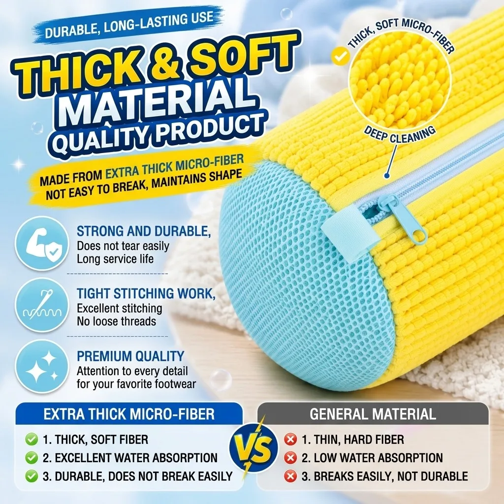 ไฟเบอร์ฟู 360 °   ถุงซักรองเท้ - Shoe Cleaner บทวิจารณ์และราคา