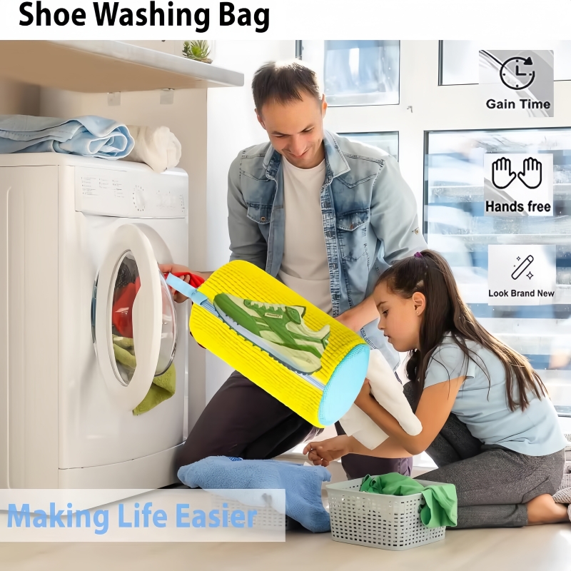 1/2/4 ชิ้น ถุงซักรองเท้าพร้อมช - Shoe Cleaning Brush บทวิจารณ์และราคา